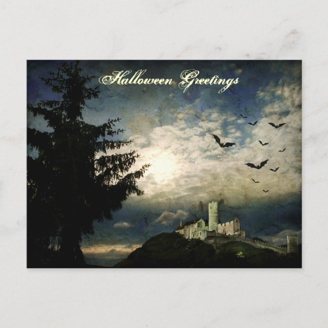 Halloween-Grüße Postkarte (Vorderseite)