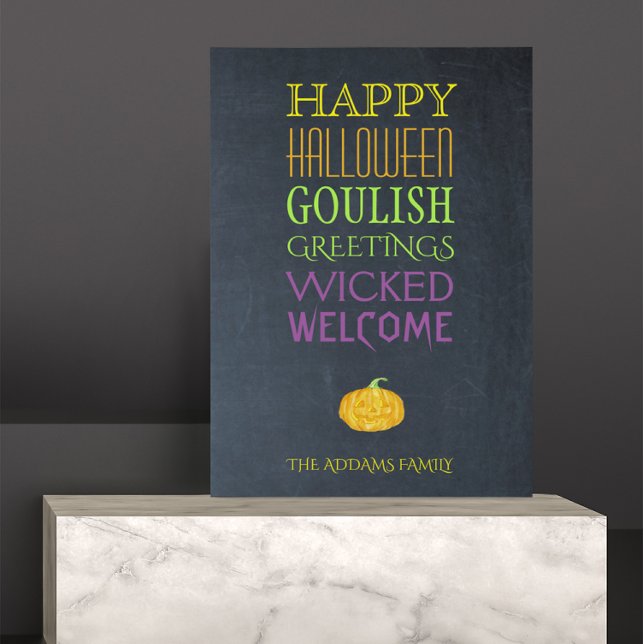 Halloween Grüße Text Personalisierte Leinwand (Von Creator hochgeladen)