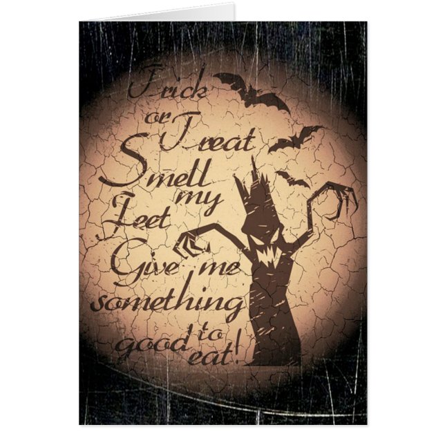 Halloween-Grußkarte (Vorne)