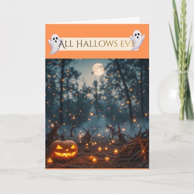 Halloween-Grußkarte feiern Karte (Vorderseite)
