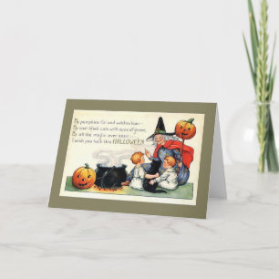 Halloween Grußkarte/Hexe Karte