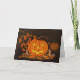 Halloween-Grußkarte, Jack-O-Lantern, Chipmunkern Karte
