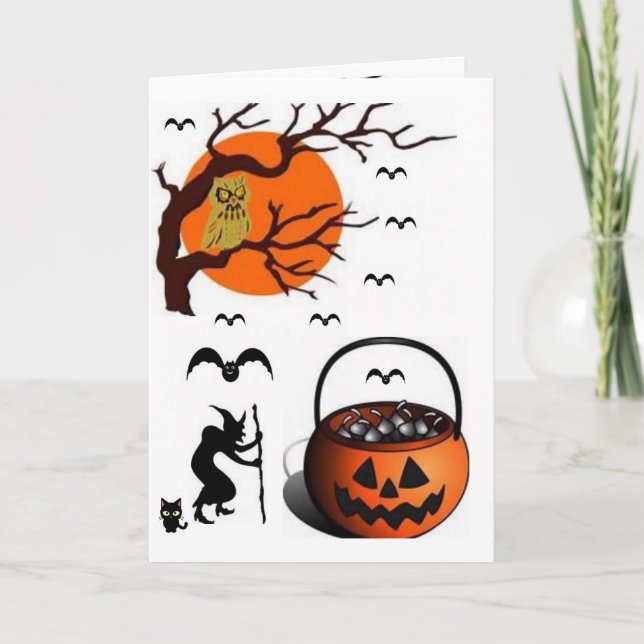 Halloween-Grußkarte Karte (Vorderseite)