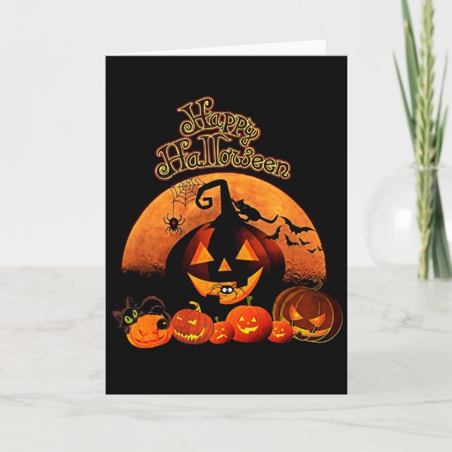Halloween-Grußkarte Karte (Vorderseite)