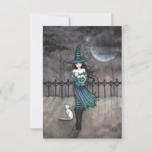 Halloween-Grußkarte kurz vor Mitternacht Karte
