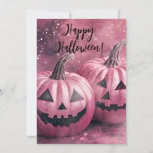 Halloween-Grußkarte mit Kürbissen Einladung