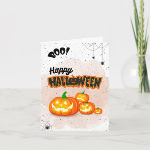 Halloween Grußkarte - Niedliche Spooky Collection Karte