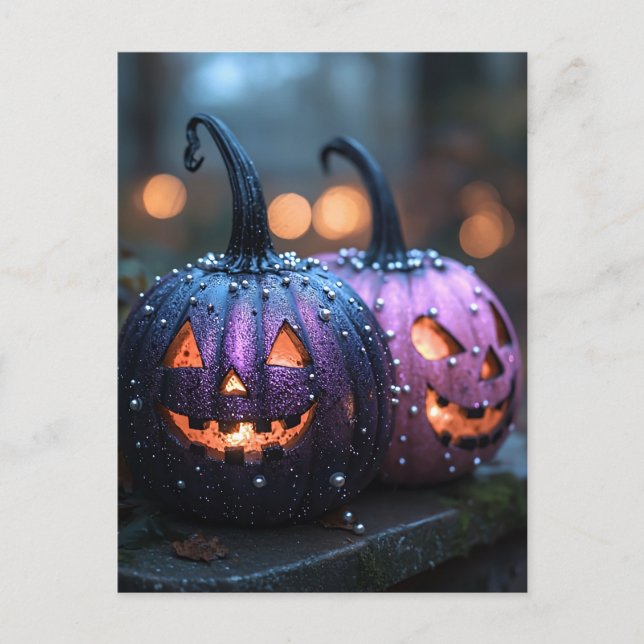 Halloween-Grußkarte Postkarte (Vorderseite)