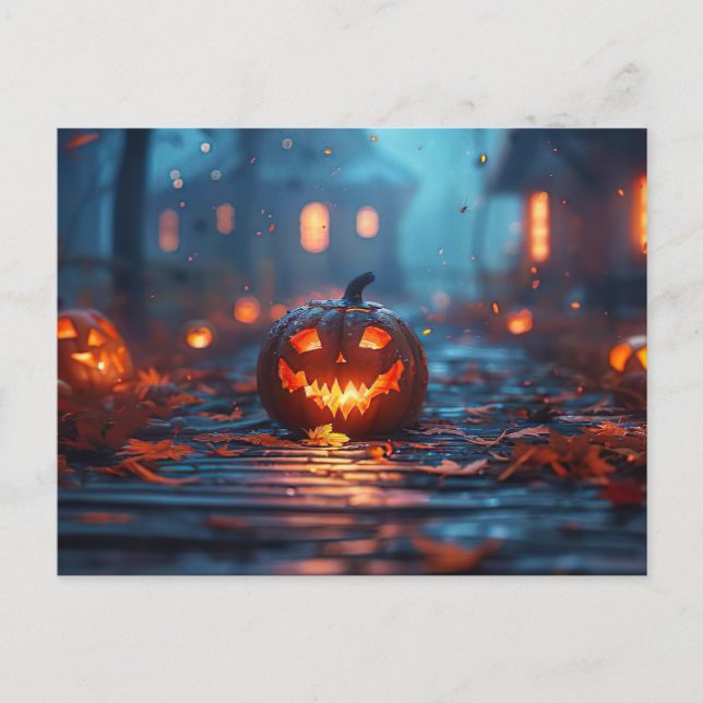 Halloween-Grußkarte Postkarte (Vorderseite)