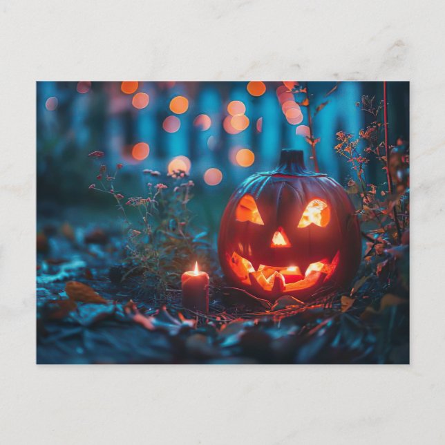 Halloween-Grußkarte Postkarte (Vorderseite)