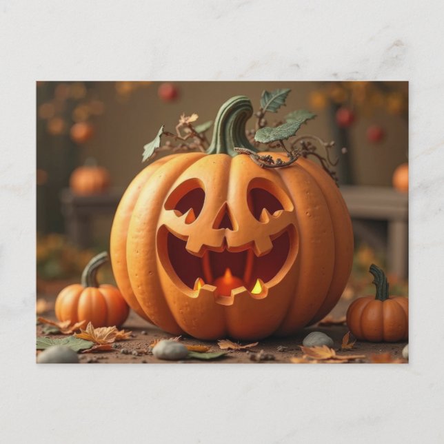 Halloween-Grußkarte Postkarte (Vorderseite)