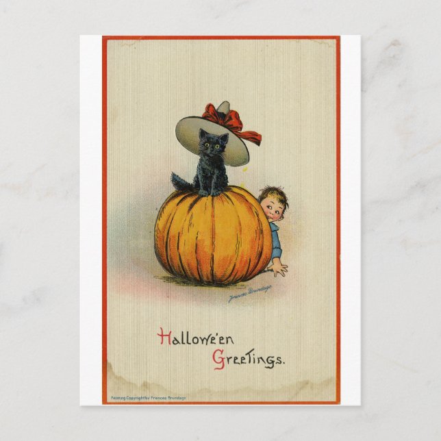 Halloween-Grußkarte Postkarte (Vorderseite)