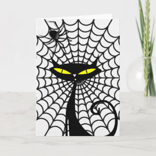 Halloween Grußkarte/Schwarze Katze Karte
