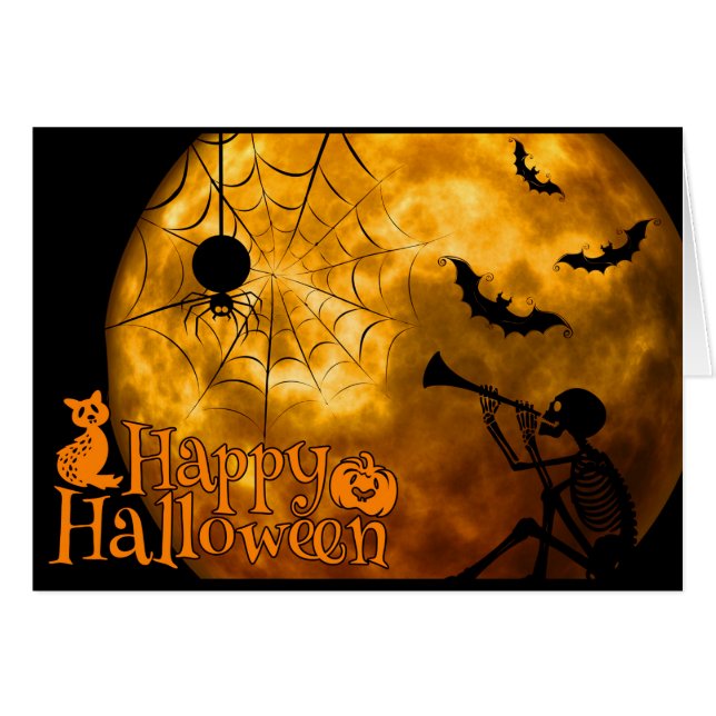 Halloween Grußkarte/Spooky (Vorderseite (Horizontal))