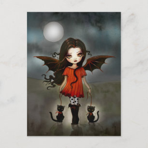 Halloween-Grußkarte Süßer Kleiner Vampir Postkarte