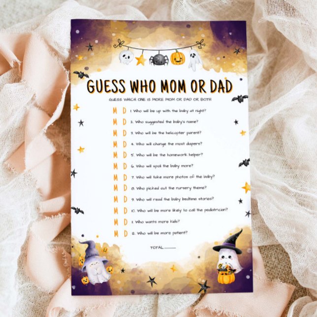 Halloween Guess Wer Mama oder Vater Baby Showspiel (Von Creator hochgeladen)