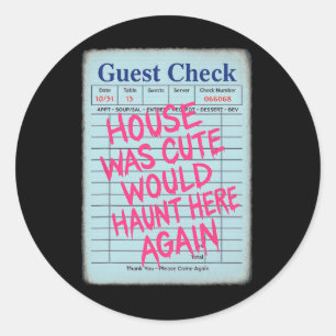 Halloween Guest Karo House war Niedlich, hagelte H Runder Aufkleber