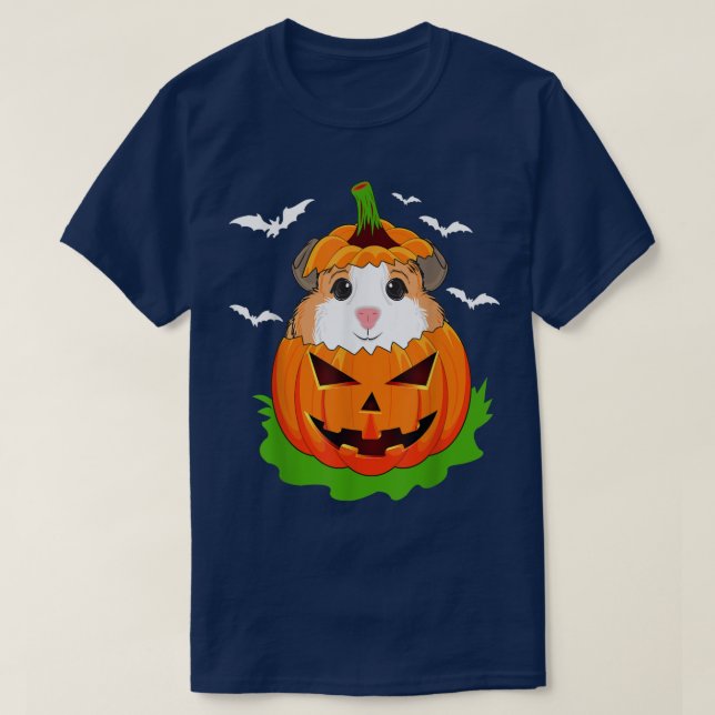 Halloween Guinea Pig Lovers Grunge Pumpkin Boys Gi T-Shirt (Design vorne)