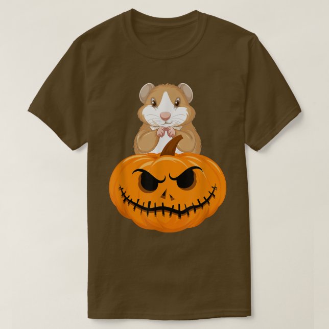 Halloween Guinea Pig Pumpkin Men Women Boys Girls T-Shirt (Design vorne)