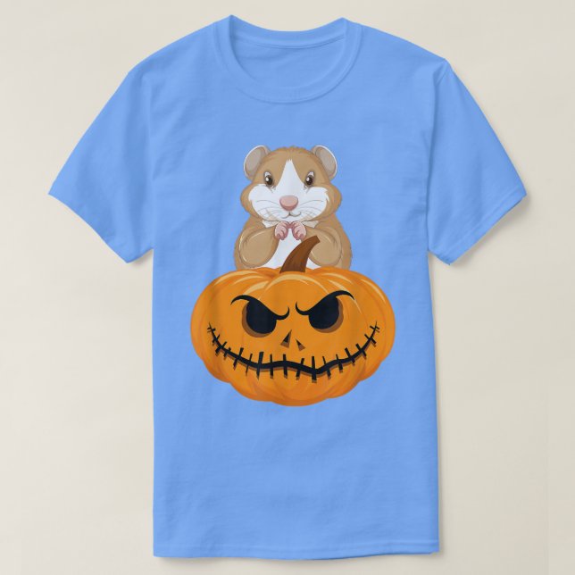 Halloween Guinea Pig Pumpkin Men Women Boys Girls T-Shirt (Design vorne)