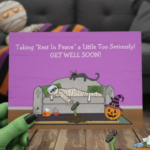 Halloween Gute Besserung Lustig Genesende Mumie Karte