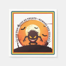 Halloween haariger kleiner Monster Süßigkeiten ode
