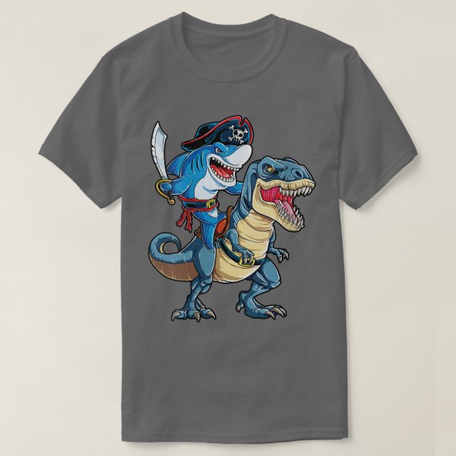 Halloween-Haipirate Dinosaurier für Damen T-Shirt (Design vorne)