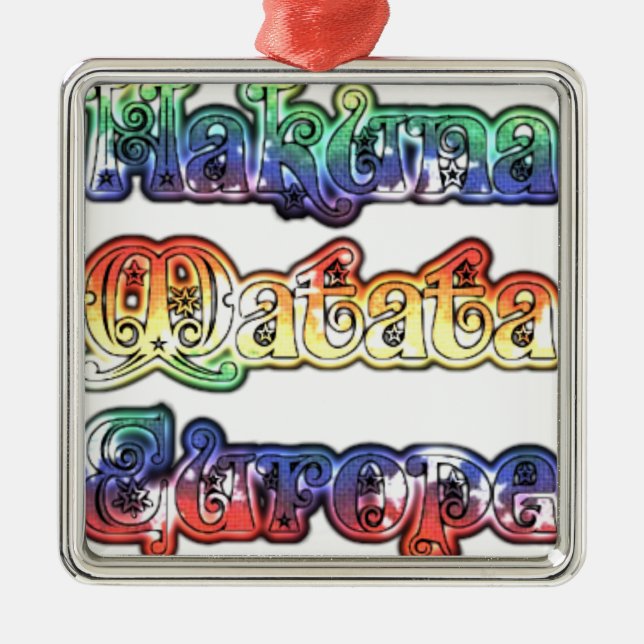 Halloween Hakuna Matata Europe.png Ornament Aus Metall (Vorne)
