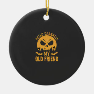 Halloween Hallo Dunkelheit Friedhof Mond Keramik Ornament