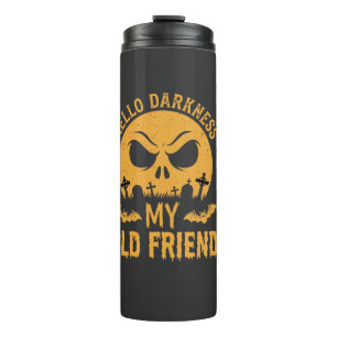 Halloween Hallo Dunkelheit Friedhof Mond Thermosbecher