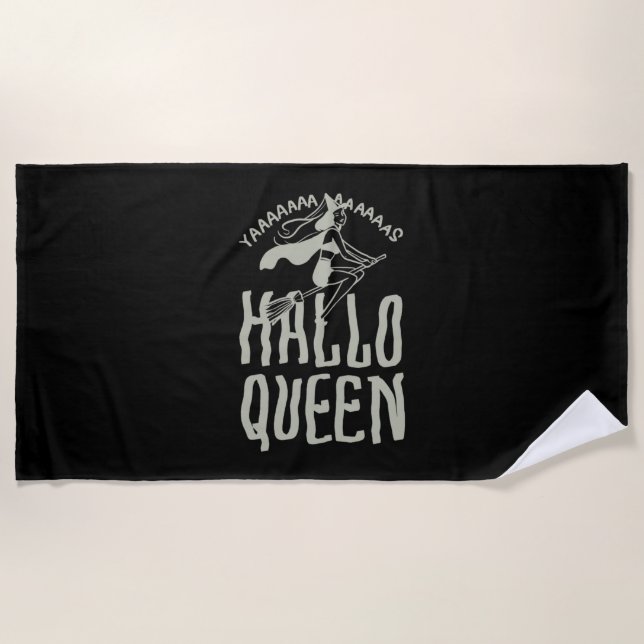 Halloween Hallo Queen Strandtuch (Vorderseite)