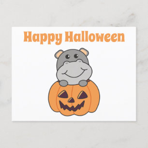 Halloween Halloween Hippo Card Postkarte
