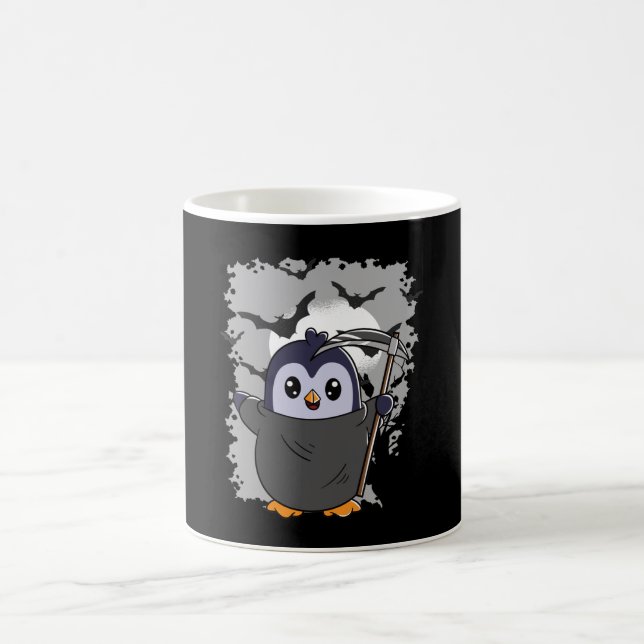 Halloween Halloween Penguin Grim Reaper Kaffeetasse (Mittel)