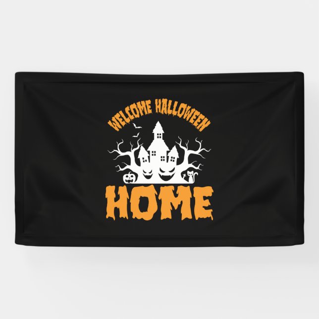 Halloween Halloween Zuhause Geburtstag Banner (Horizontal)