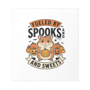 Halloween-Hamster, angetrieben von Spuk, lustig, s Notizblock
