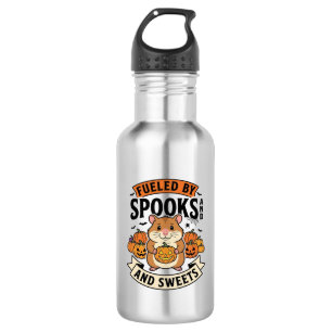 Halloween-Hamster angetrieben von Spuk lustig süß_ Edelstahlflasche