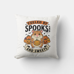 Halloween-Hamster angetrieben von Spuk lustig süß_ Kissen