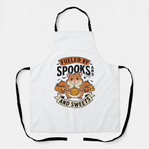 Halloween-Hamster angetrieben von Spuk lustig süß_ Schürze