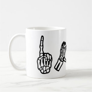 Halloween Hand Gebärdensprache I Herz Frieden Kaffeetasse