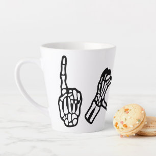 Halloween Hand Gebärdensprache I Herz Frieden Milchtasse
