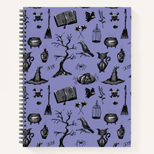 Halloween Hand-Gezeichnet Spiral-Notebook Notizbuch