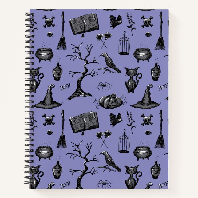 Halloween Hand-Gezeichnet Spiral-Notebook Notizbuch (Vorderseite)