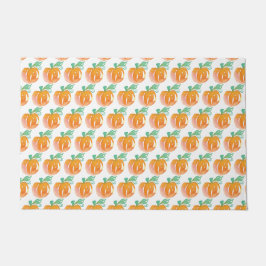 Halloween Hand Watercolor Pumpkins Pattern Fußmatte