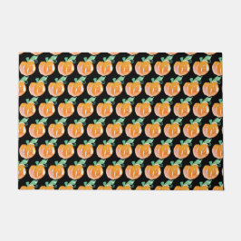 Halloween Hand Watercolor Pumpkins Pattern Fußmatte