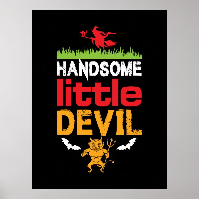 Halloween Handsome Little Geburtstag Poster (Vorne)