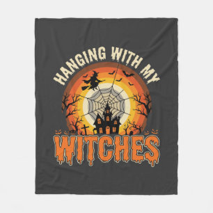 Halloween Hängen mit meinem Hexen Spukhaus Fleecedecke