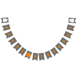 Halloween Happy Geburtstag Wimpelkette