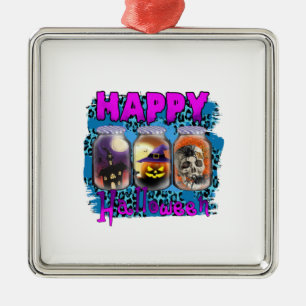 Halloween Happy Halloween Birthday Ornament Aus Metall