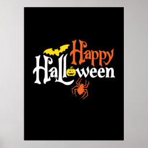 Halloween Happy Halloween Birthday Poster
