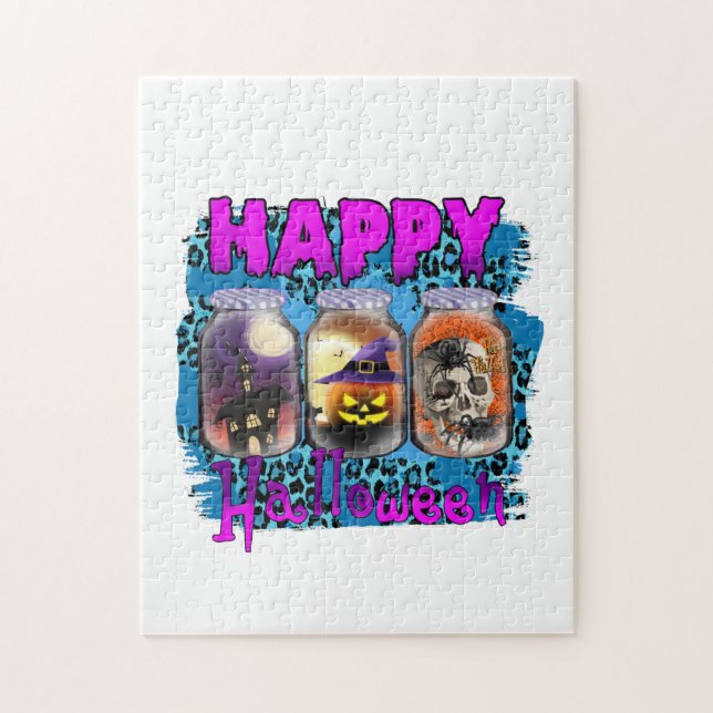 Halloween Happy Halloween Birthday Puzzle (Vertikal)